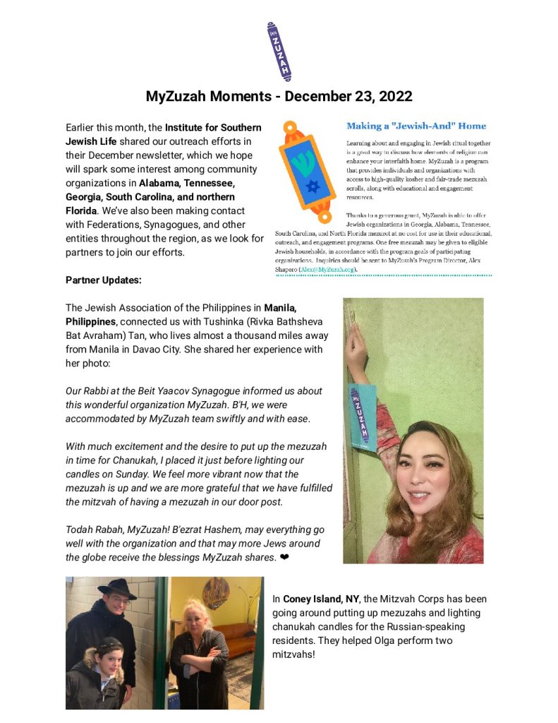 thumbnail of MyZuzah Moments – December 23, 2022